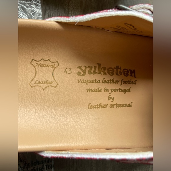 NEW 44/45 11/12 US Yuketen SAL 1 Red bandana suede leather sandals Crepe - Picture 15 of 16